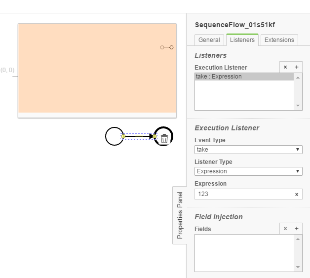 Sequenceflow with expression