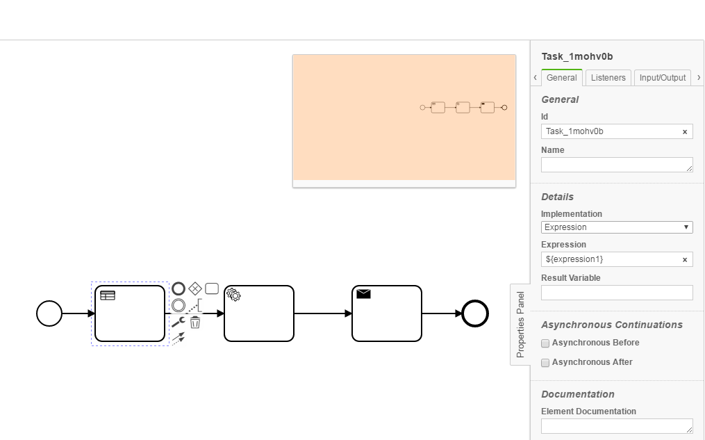 Expression in task