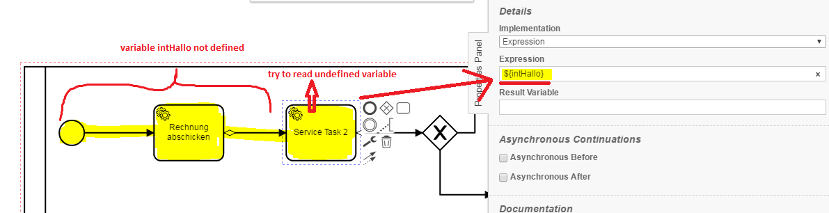 Try to read undefined variable