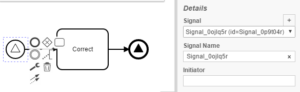 Correct usage of signal event